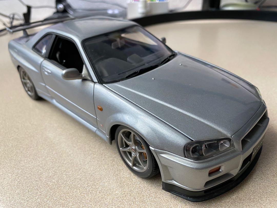 1 18 Gtr Silver R34 Autoart 玩具 遊戲類 玩具 Carousell