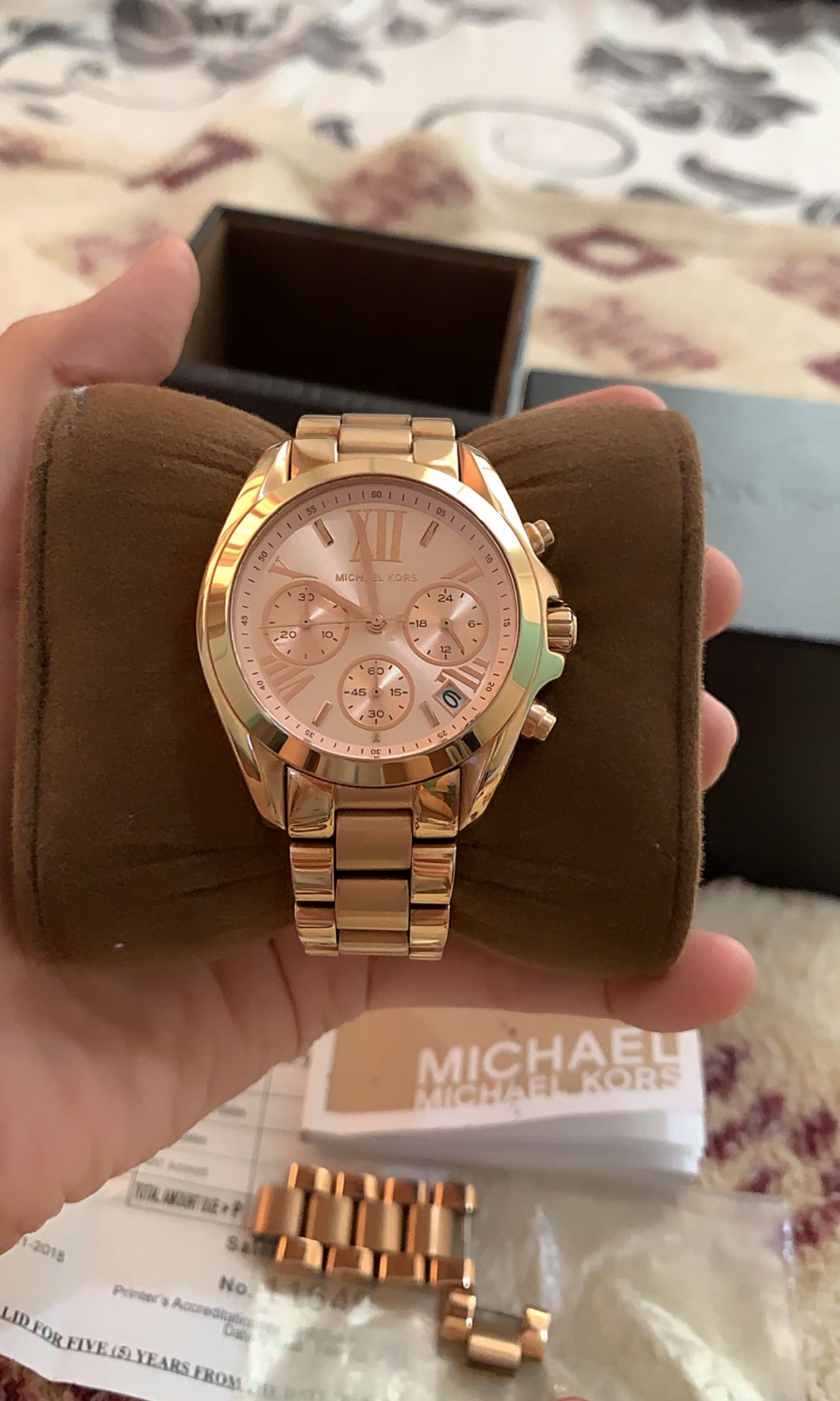 Michael Kors Womens Mini Pyper Rose GoldTone Stainless Steel Watch and  Bracelet Gift Set  MK4496  Watch Station