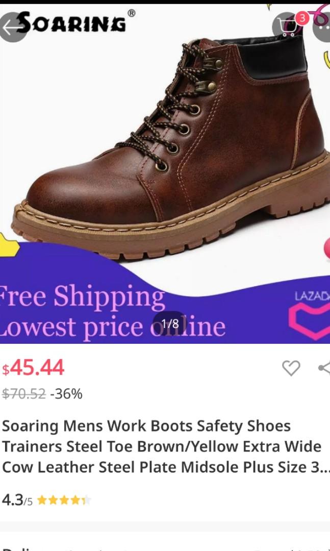 extra wide safety trainers