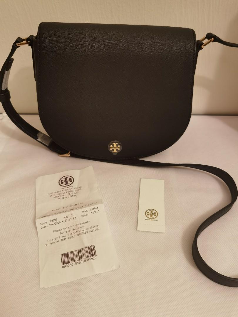 Brand new authentic tory burch emerson mini saddle sling bag