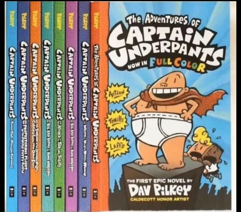 Captain underpants full colour set 8 books Hobbies Toys Books
