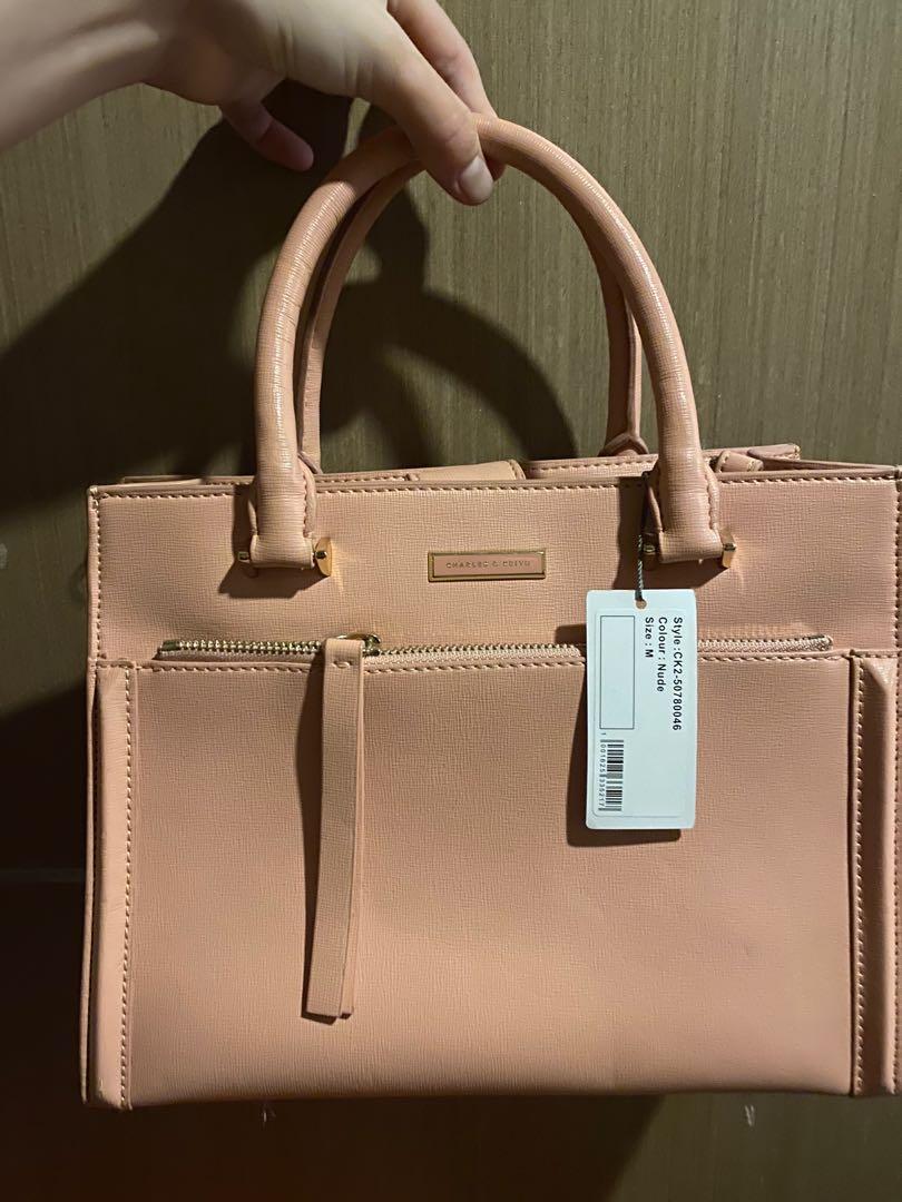 Charles and keith nude bag cheap