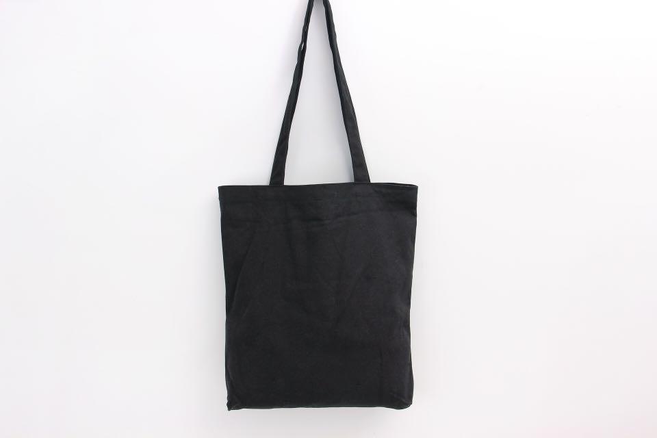 mens black canvas tote bag
