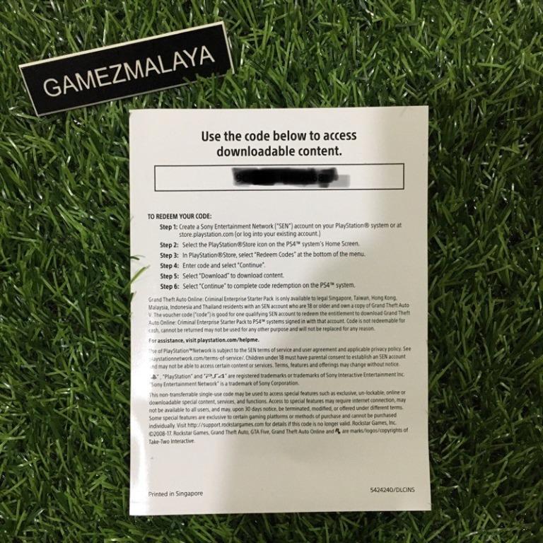 Gta 5 hot sale ps4 promo code