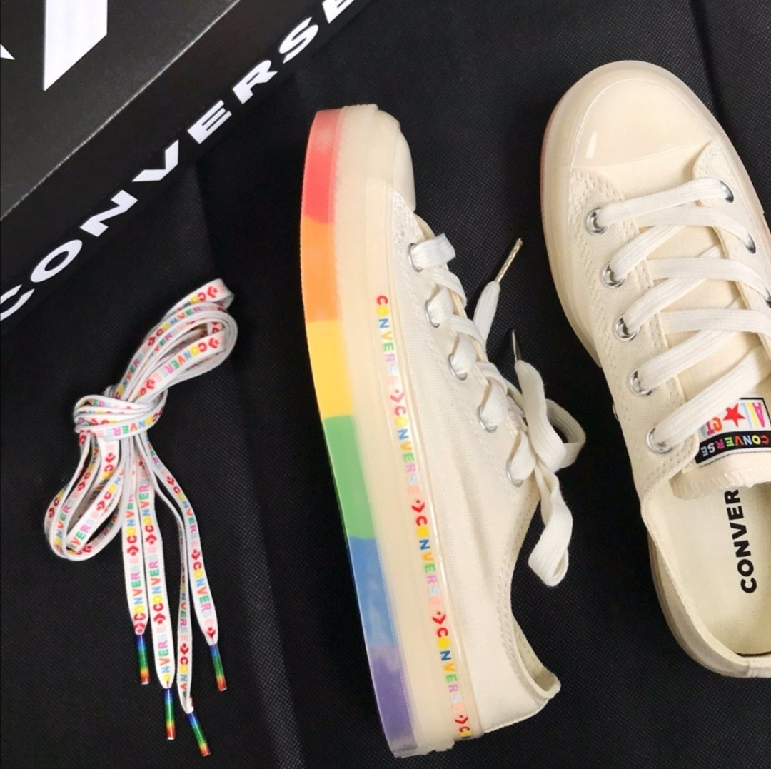 Converse all star rainbow jelly top