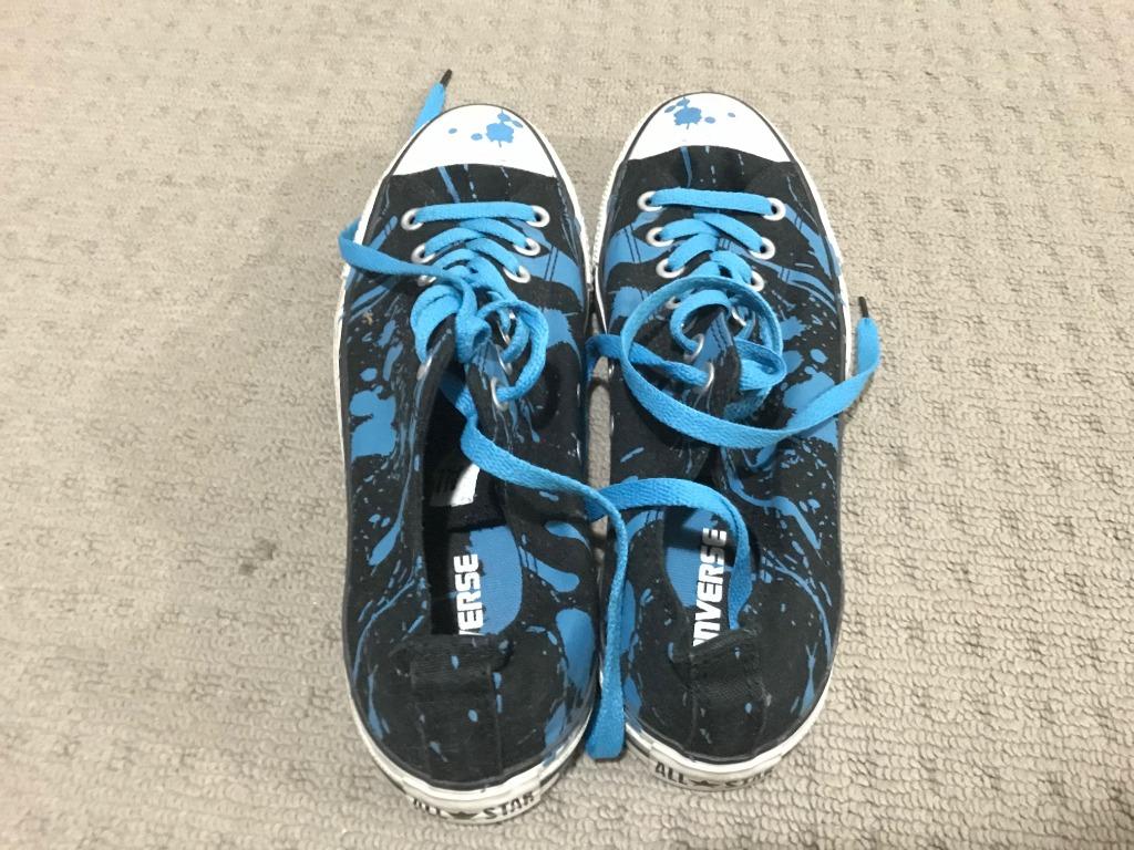 Converse Chuck Taylor All Star - Low Top Black/Blue Mens UK 9 / US 10 / EUR  43, Men's Fashion, Footwear on Carousell