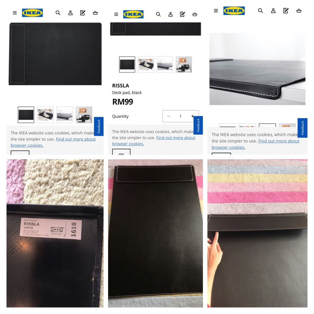 Desk pad IKEA RISSLA, Hobbies & Toys, Stationery & Craft, Stationery