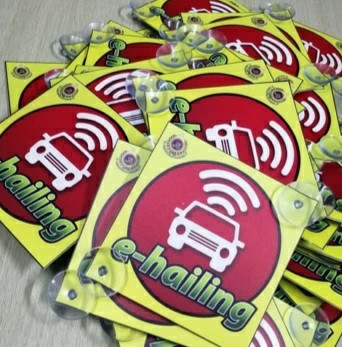 2x E Hailing Removable Sticker With Rubber Suction According To Jpj Measurement Auto Accessories On Carousell