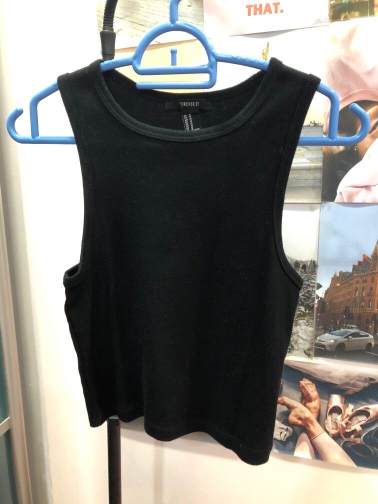 forever 21 black tank top