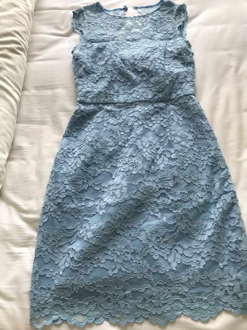 forever new blue lace dress