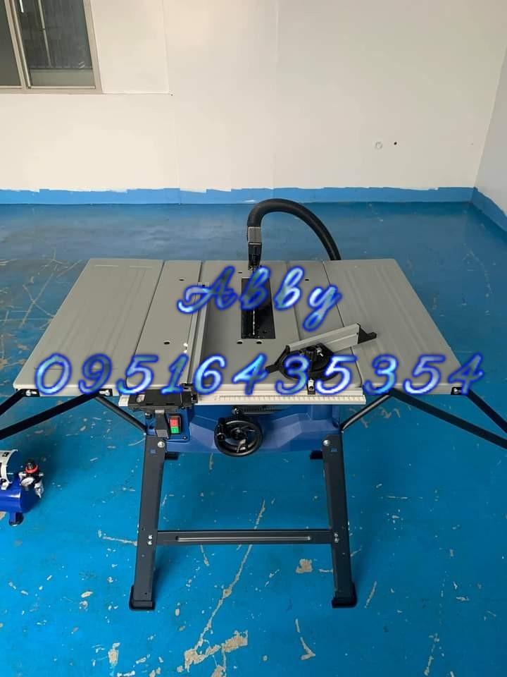 FUJIMA 2000W Table Saw (Category: Construction & Building Materials) located in Caloocan City. Submitted by abieghail (Listing ID 1026307311, Image 3). Description: FUJIMA Japan 2000w Table Saw SPECIFICATIONS: ►Input Power: 2000w ►Rated Voltage: 220V ►Rated Frequency: 60Hz ►Blade Size: Ø250xØ25.4x24T ►No. Load Speed: 5,500rpm ►Table Size: 650x570x28mm ►Cutting Depth. : 80mm @90°; 63mm @45° ►Height Adjustment: 0-80mm ►Cutting Range: 0°- 45° ►Dust 