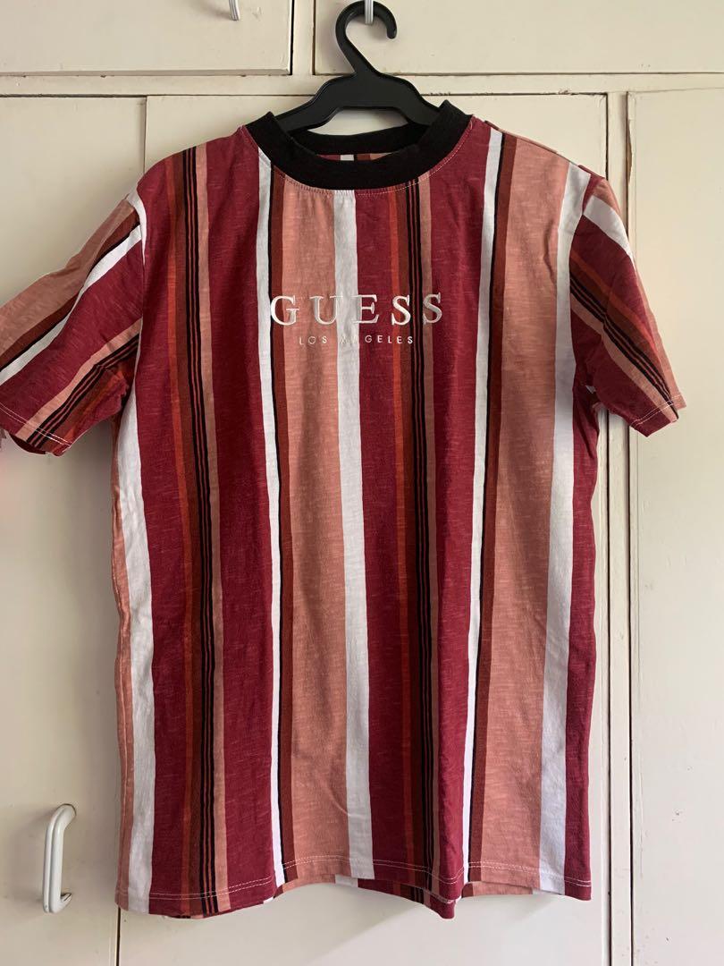 mens guess striped shirt
