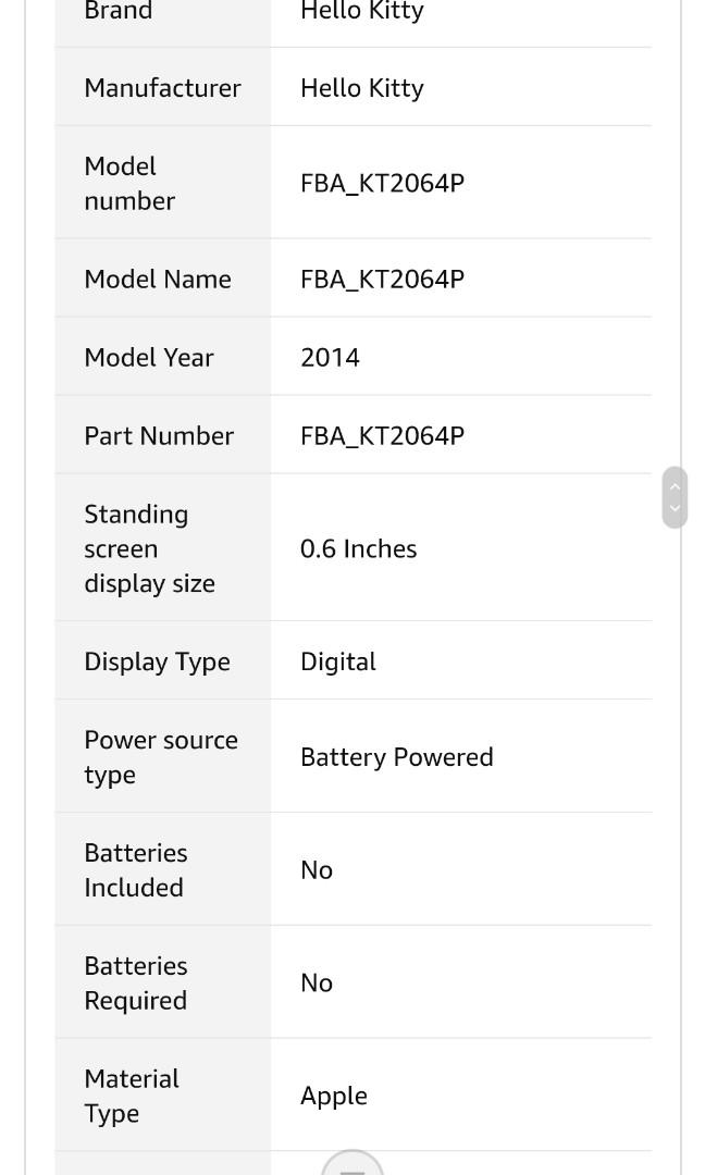 Hello Kitty KT2064 AM/FM projection clock radio, Audio, Portable Music
