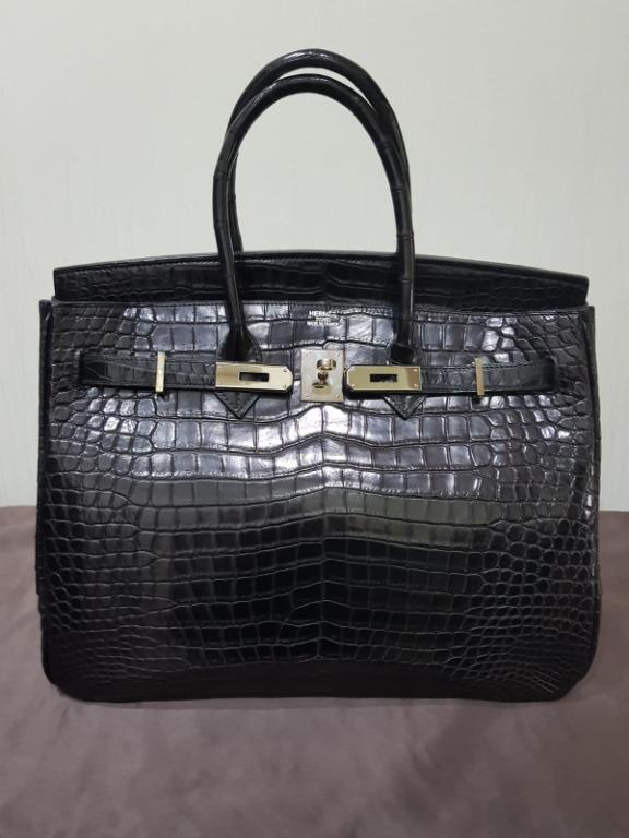 HERMES BIRKIN 35 POROSUS CROCODILE Luxury Bags Wallets on