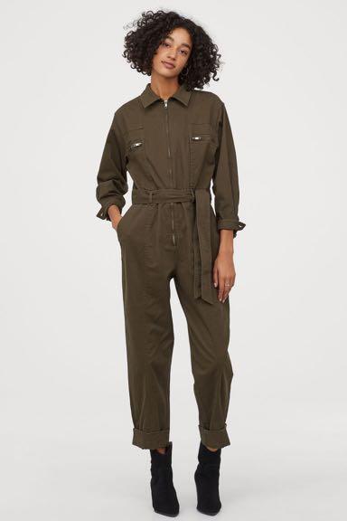H&m jumpsuit on sale khaki