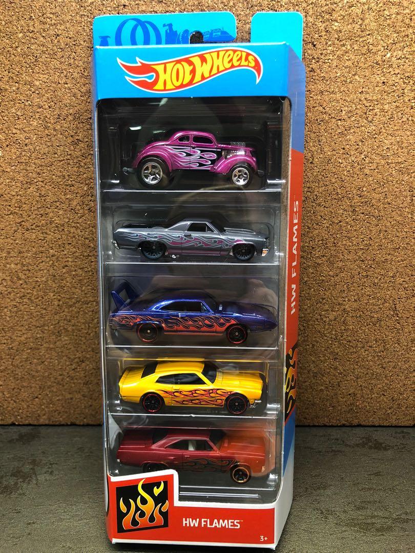 hot wheels flames 5 pack
