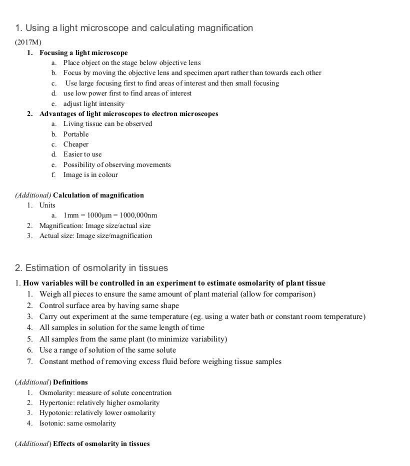 IB Biology HL Notes For Paper 3 Mandatory Labs And Option D ib-biology-hl-notes-for-paper-3-mandatory-labs-and-option-d