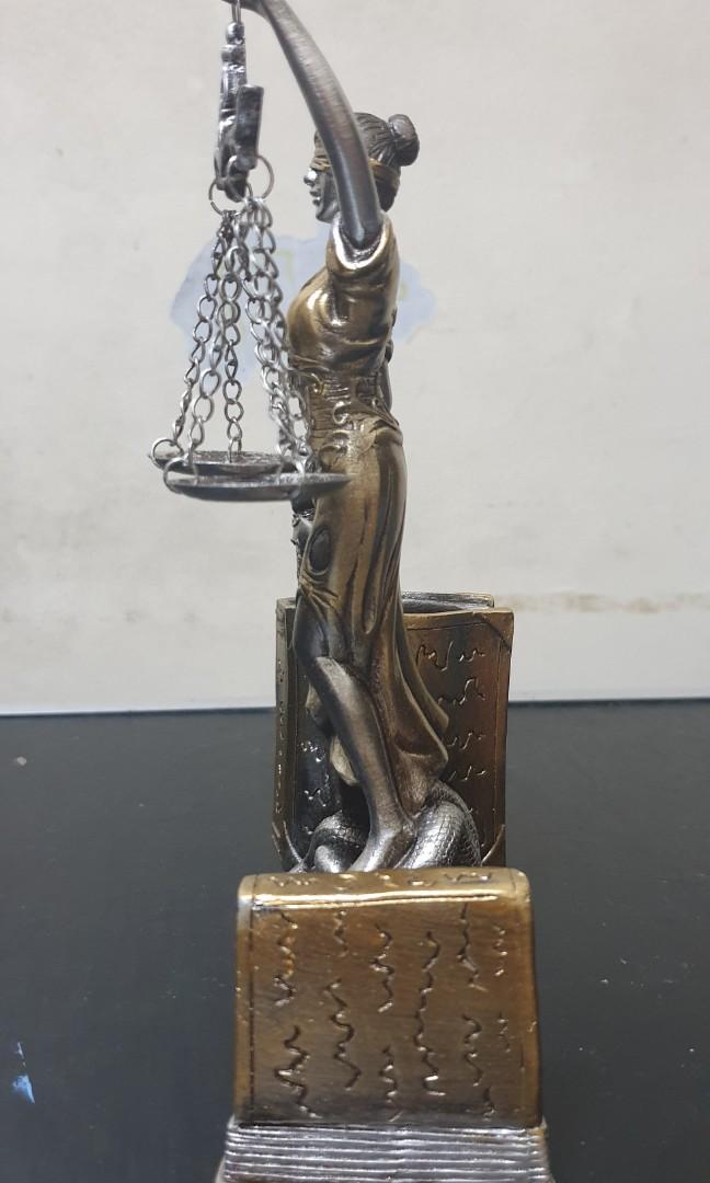 Lawyer Lady justice pen holder, Furniture & Home Living, Office