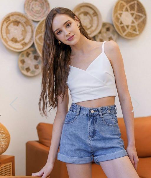 LOVET CUFF IT UP DENIM SHORTS, Women's 