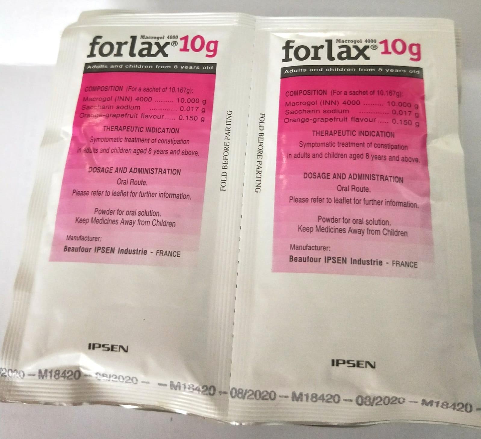 Macrogol 4000 Forlax 10g X 10 Packs Food Drinks Beverages On Carousell