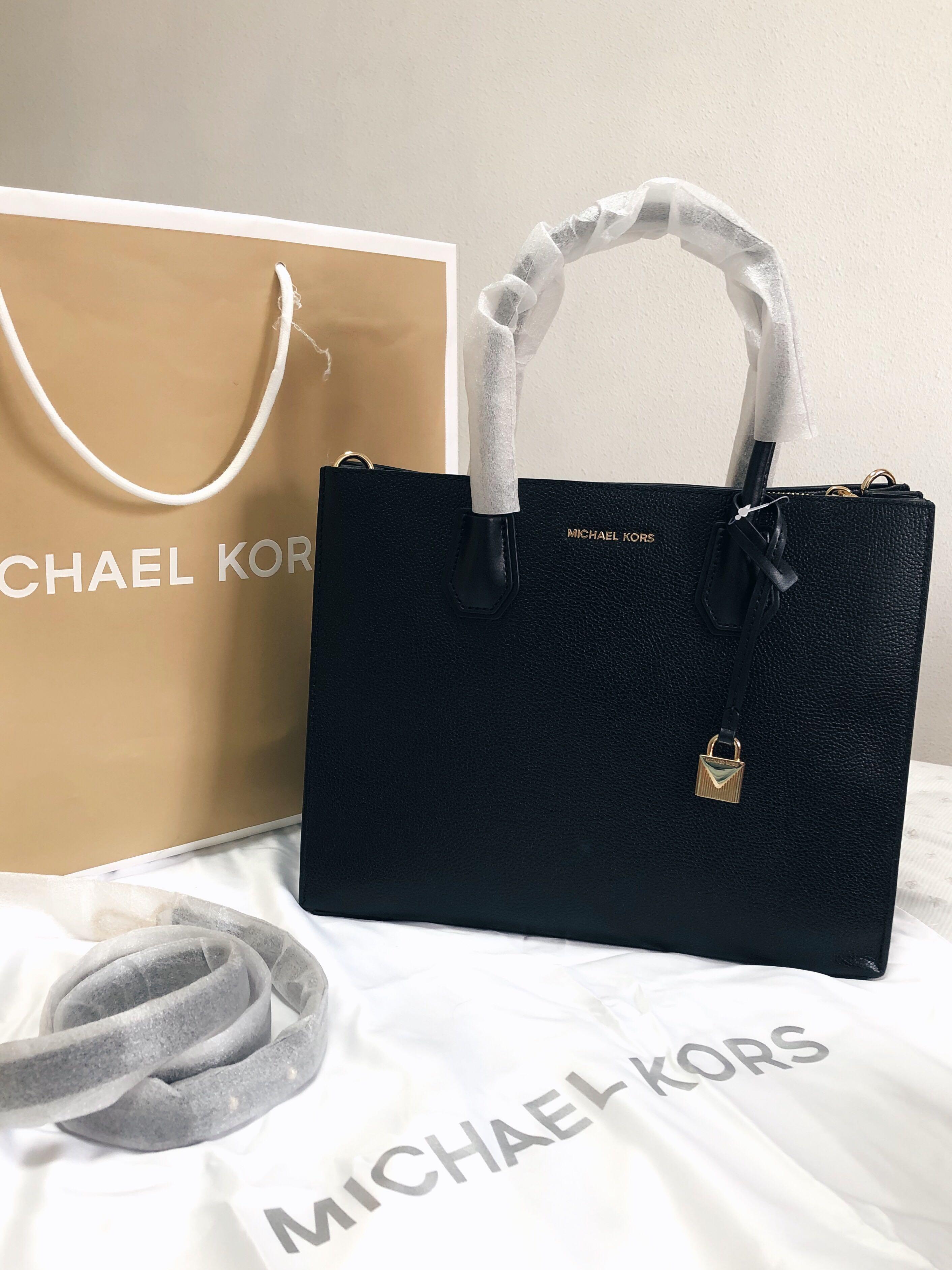 michael kors shopping bag black