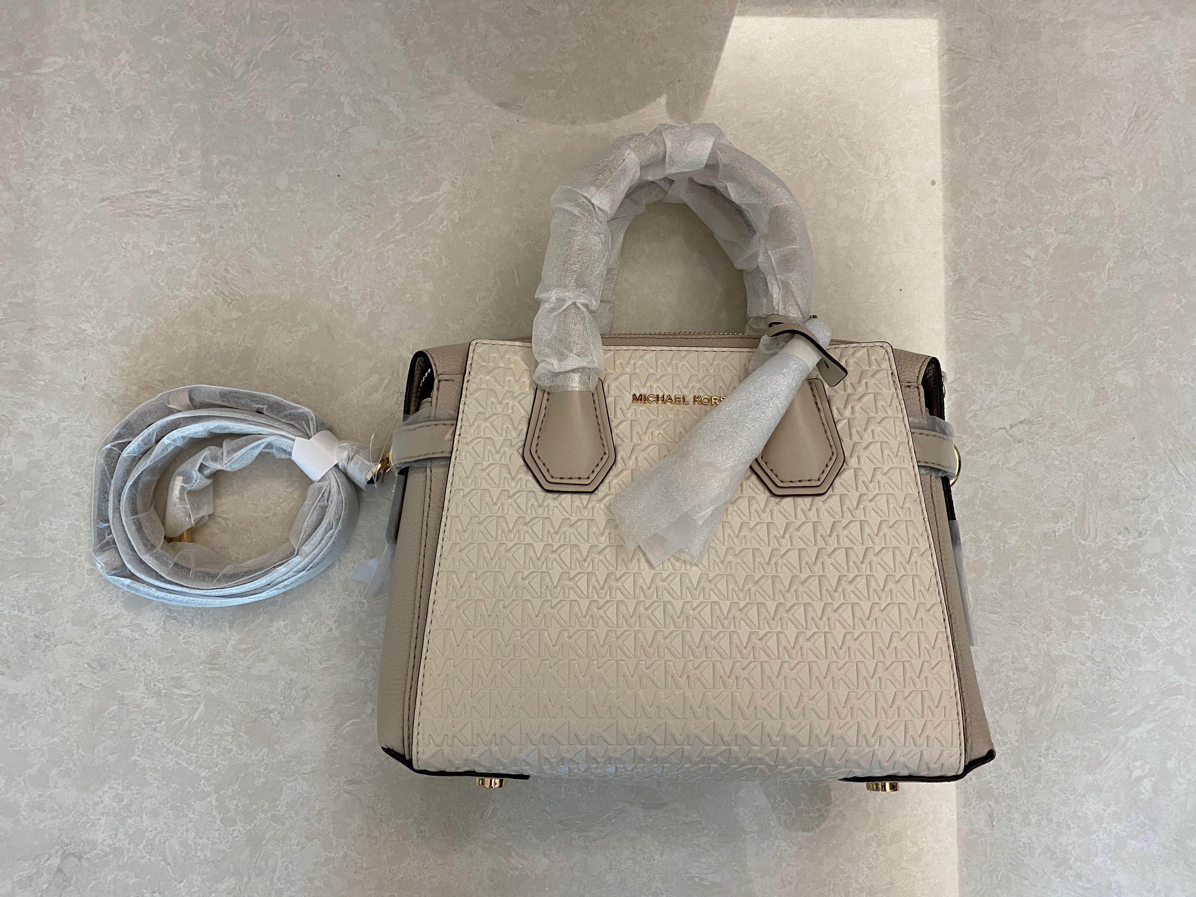 MICHAEL KORS Mercer Small Logo Debossed Pebbled Leather Belted