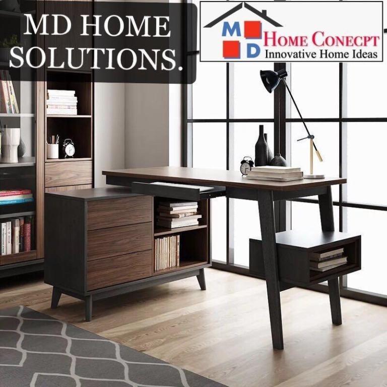 Modern Creative Wooden Computer Adjustable Table Set Furniture Tables Chairs On Carousell