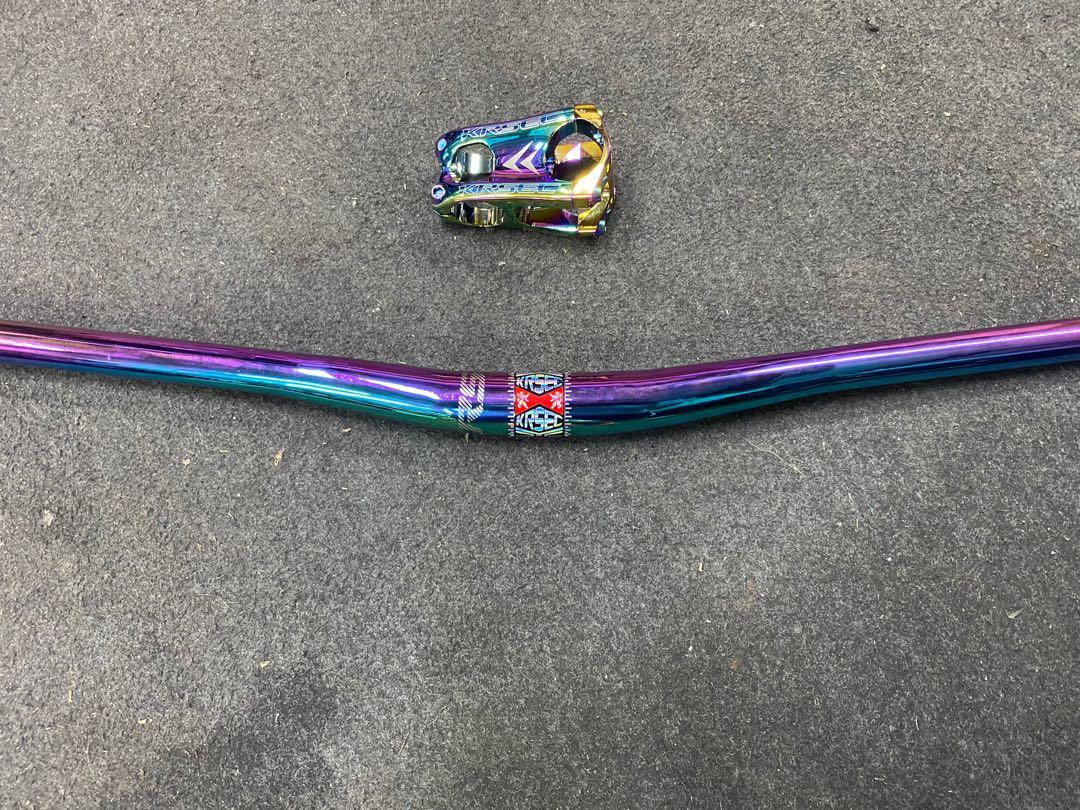 Oil Slick handle bar Stem Krsct Sports Equipment PMDs E Scooters E Bikes E Scooters E Bikes on Carousell