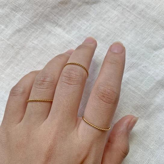 Our Olivka Braided Stacker Ring 1 Ring Women S Fashion Jewellery Rings On Carousell