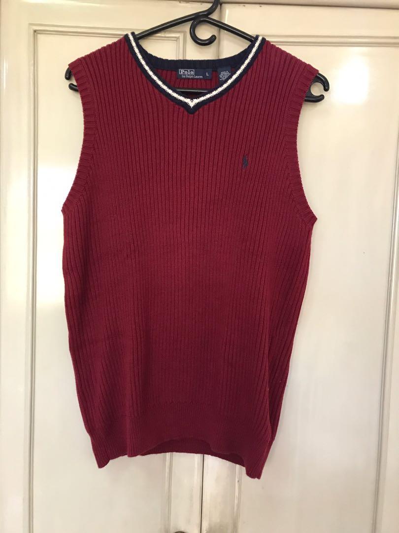 Polo Ralph Lauren V Neck Sweater Vest, Women's Fashion, Tops, Others Tops  on Carousell