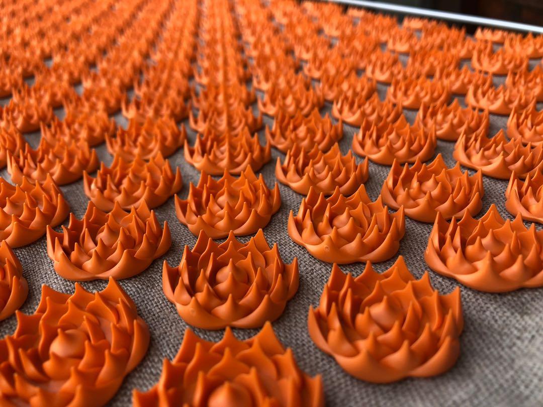 Pranamat ECO Mat (Original) orange and natural color lotus acupuncture