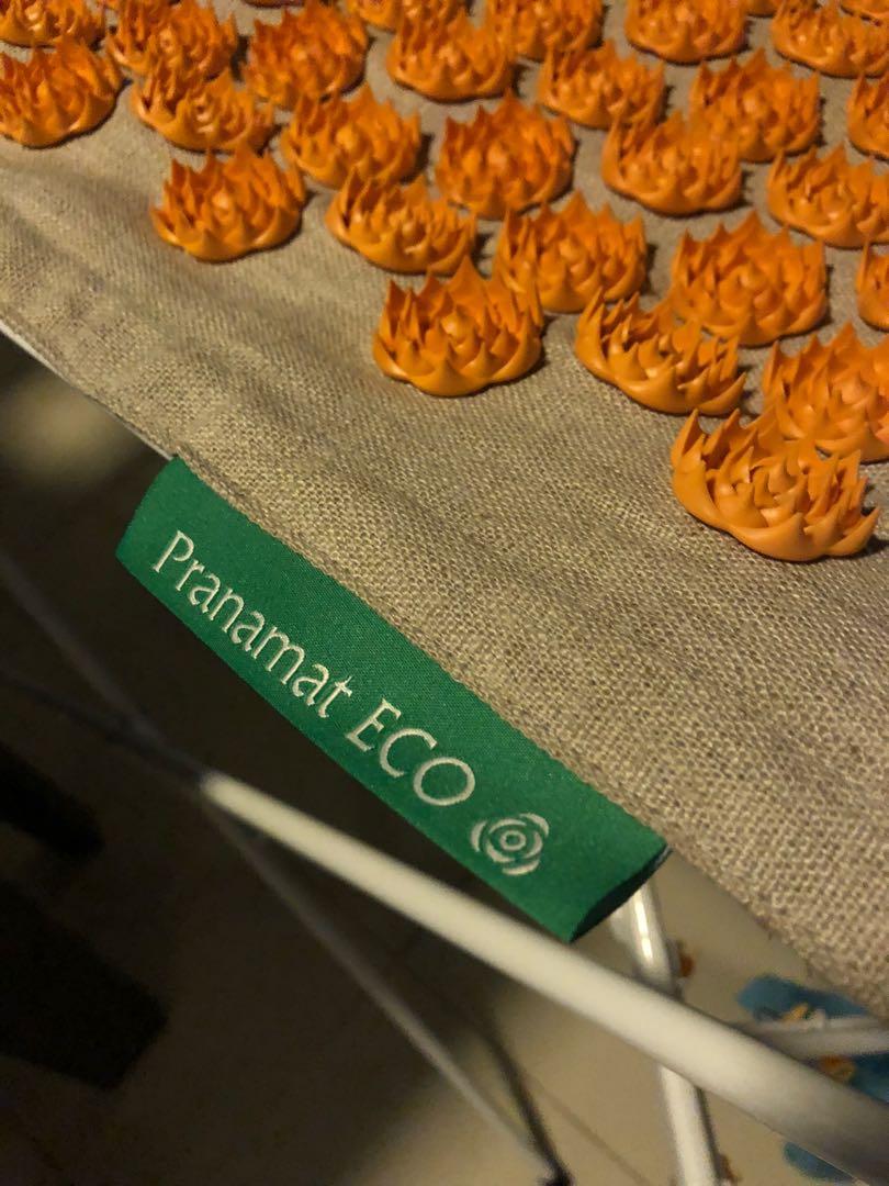 Pranamat ECO Mat (Original) orange and natural color lotus acupuncture