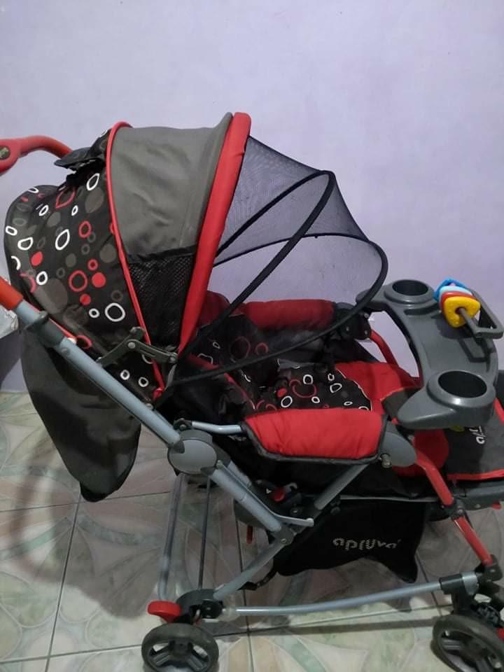 Preloved Apruva stroller with rocker Babies Kids Going Out Strollers on Carousell