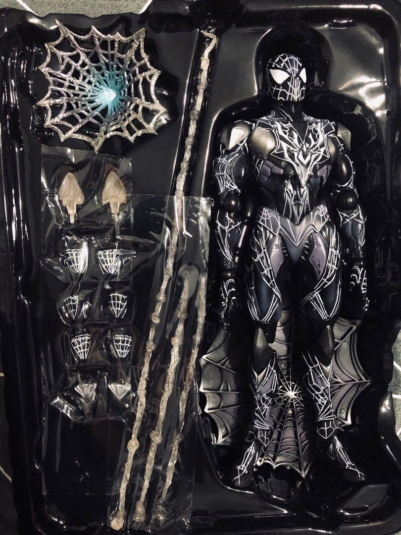 Play arts kai shop spiderman black