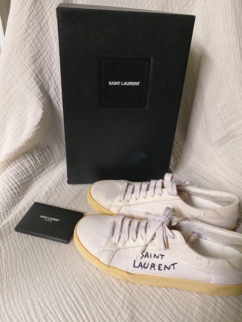 saint laurent women's court classic sneakers