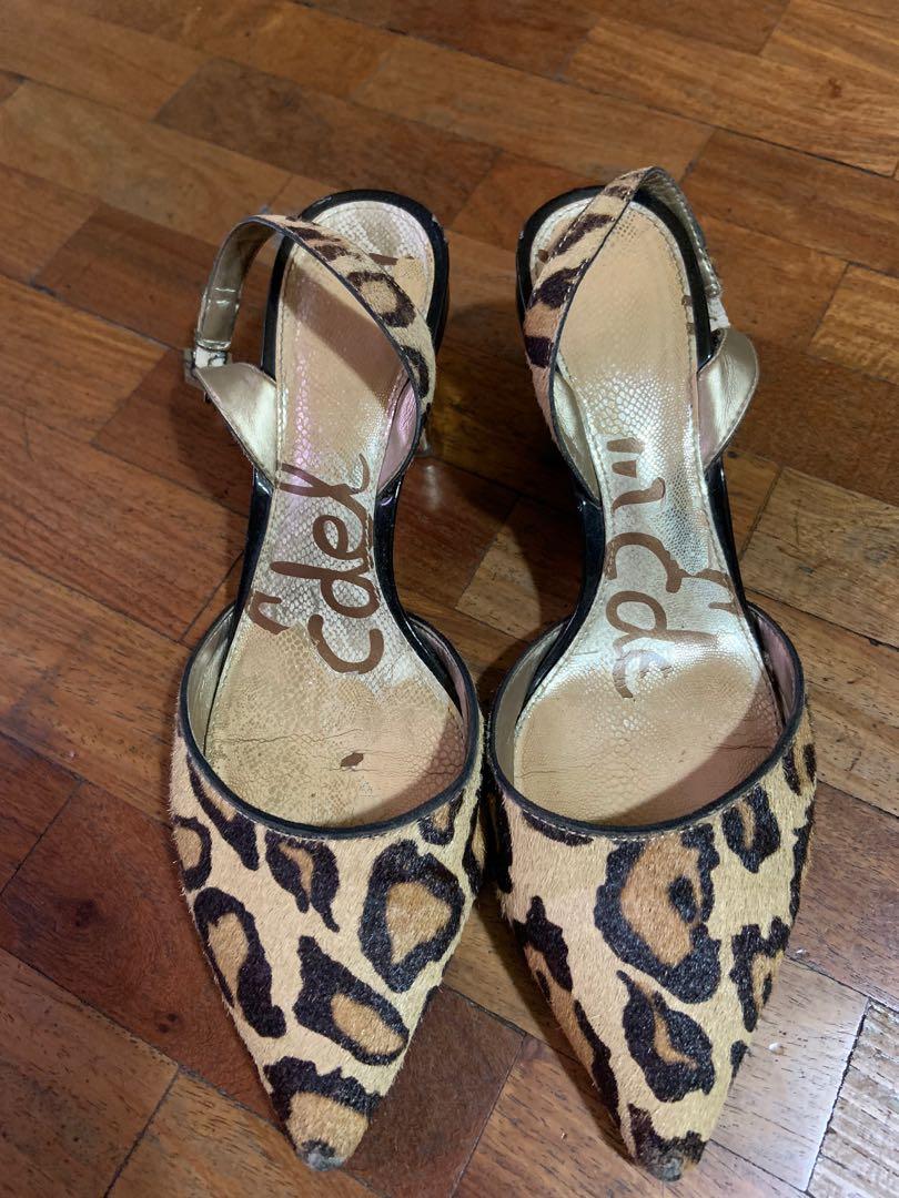 sam edelman animal print heels