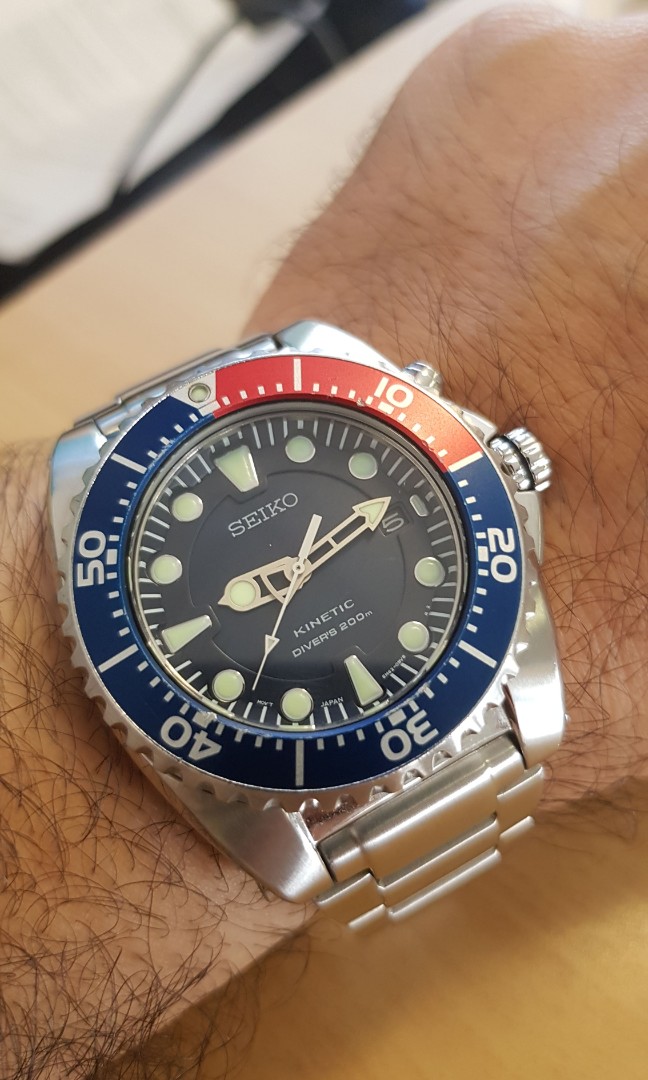 Seiko kinetic diver watch ska 369, Men's Fashion, Watches & Accessories,  Watches on Carousell