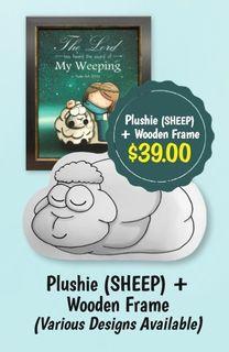 SHEEP PLUSHIE & FRAME – (PRE-ORDER)
