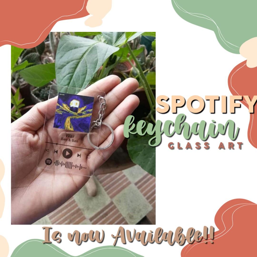 Spotify Glass Art Keychain Design Craft Handmade Goods Accessories On Carousell Diy glass album cover *easy and cheap* (tiktok). spotify glass art keychain