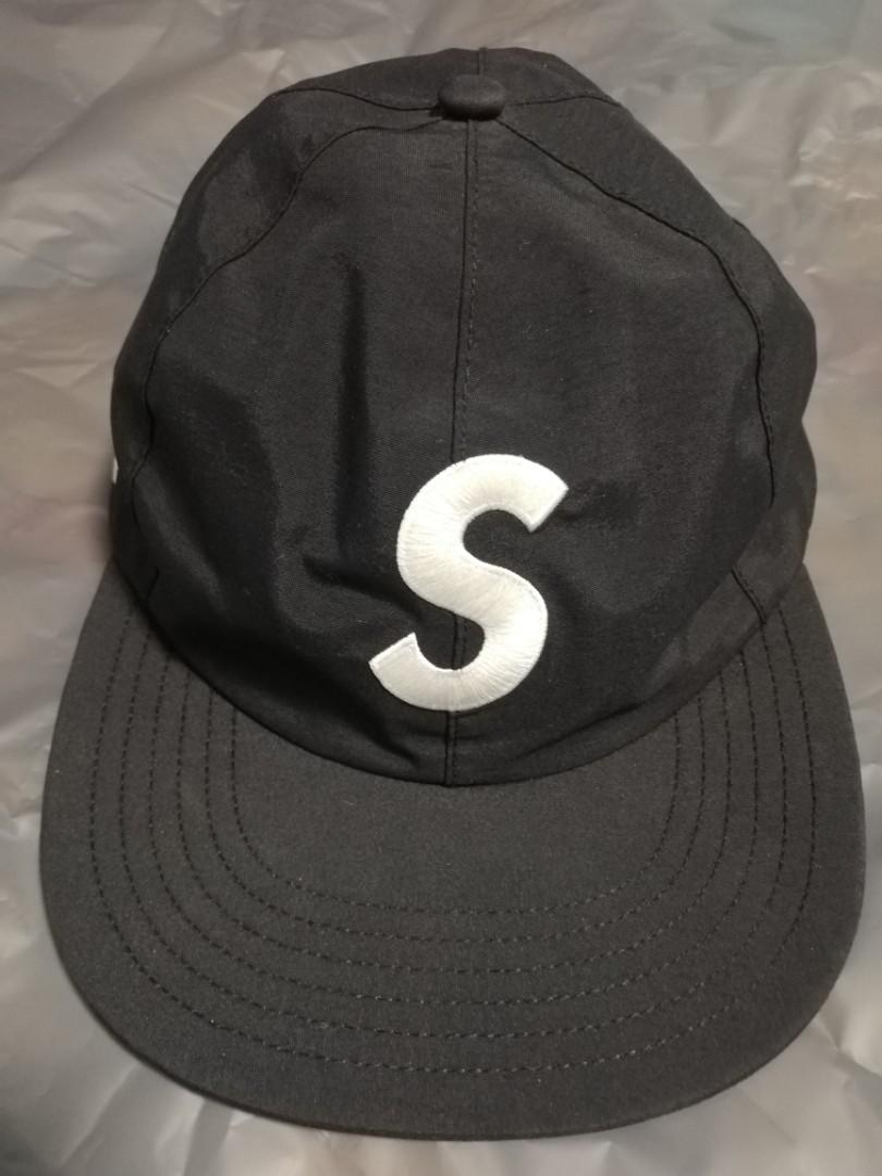 Supreme Gore Tex S logo 6 panel black baseball hat cap Goretex 