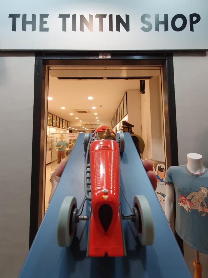 TinTin car model with comic book, Hobbies & Toys, Toys & Games on Carousell