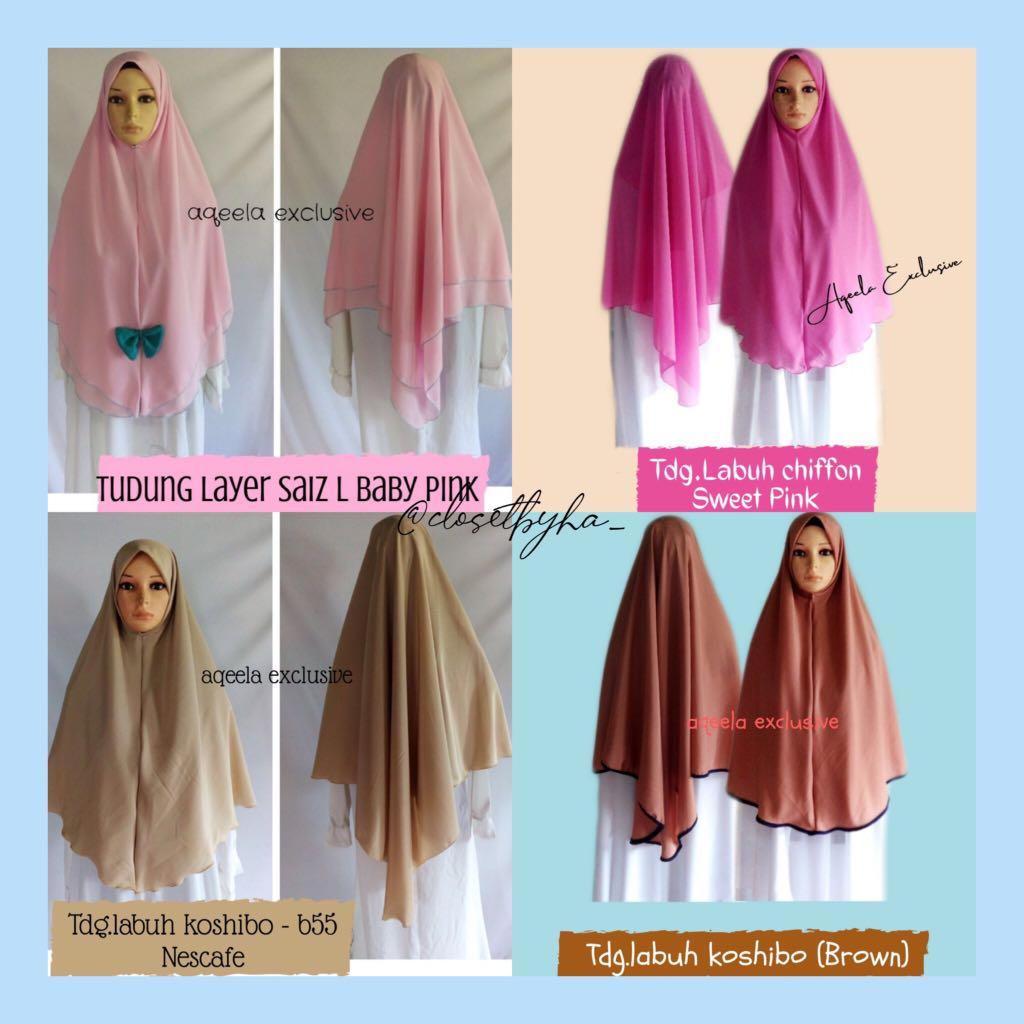 Tudung Labuh Bawal Set Purdah Set Niqab Muslimah Fashion Scarves On Carousell