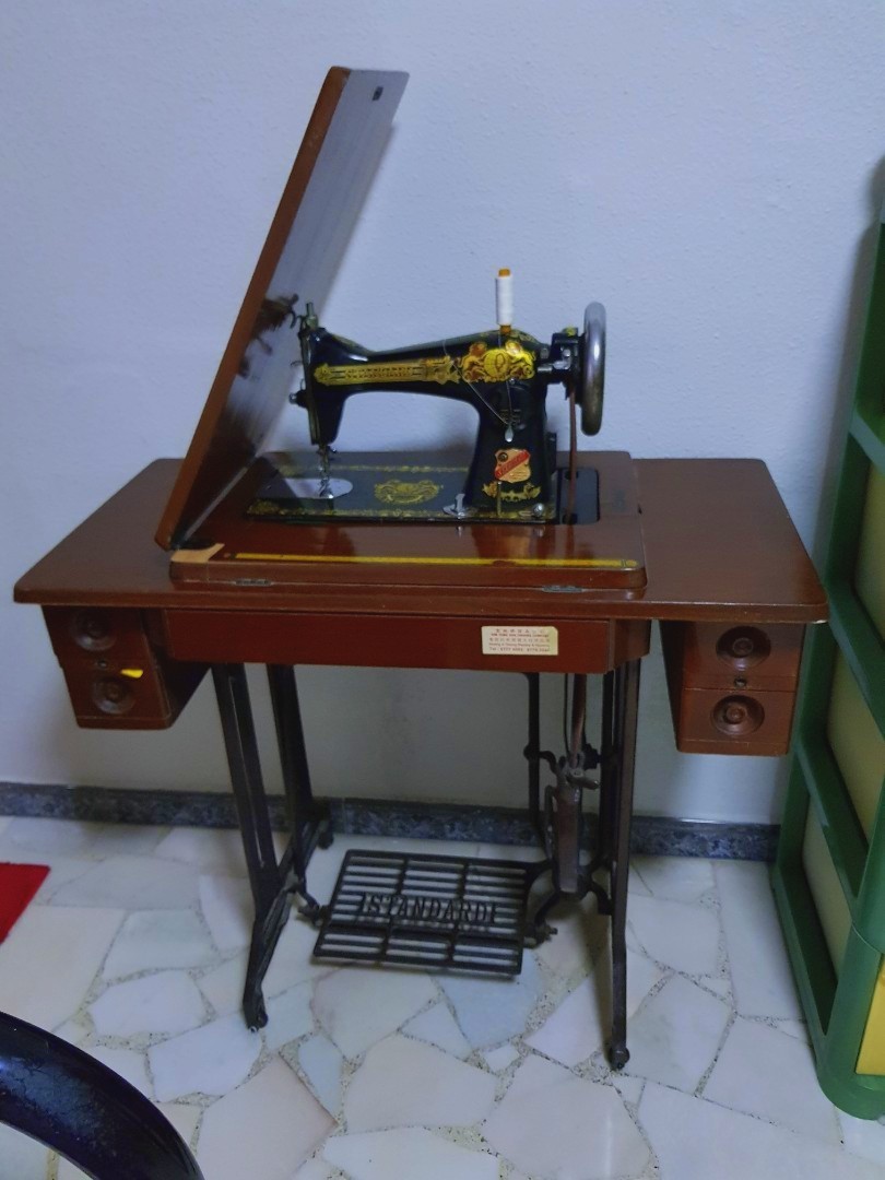 Vintage "Standard brand" Treadle Sewing Machine, Hobbies & Toys
