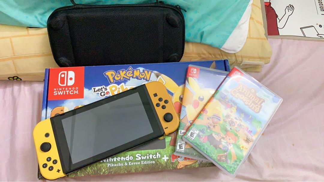 Wts Nintendo Switch Pokemon Lets Go Pikachu Edition Video Gaming Video Game Consoles On Carousell