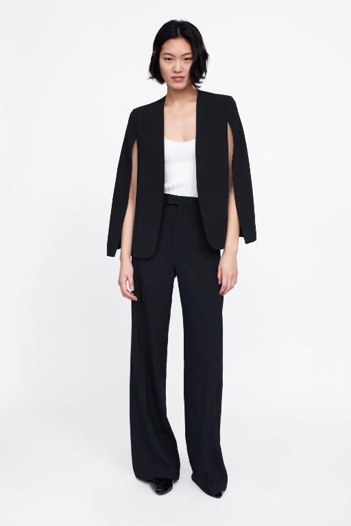 Zara Black Cape Blazer Never Used