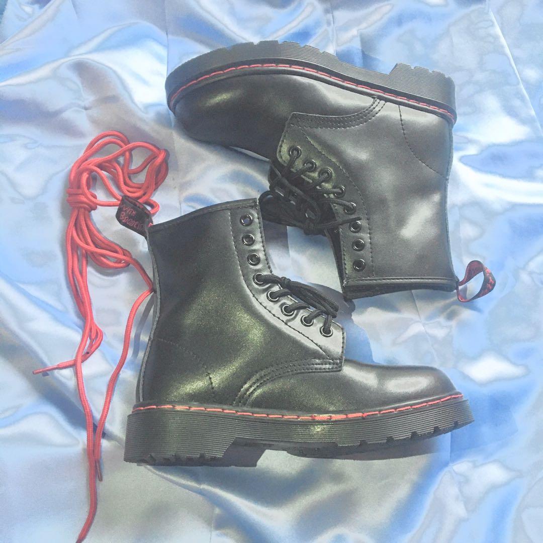 Doc martens red stitching best sale