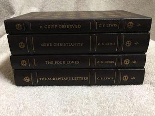 22KT GOLD ACCENT AUTHENTIC EASTON PRESS COLLECTOR'S EDITION RELIGIOUS CLASSICS BY CS LEWIS