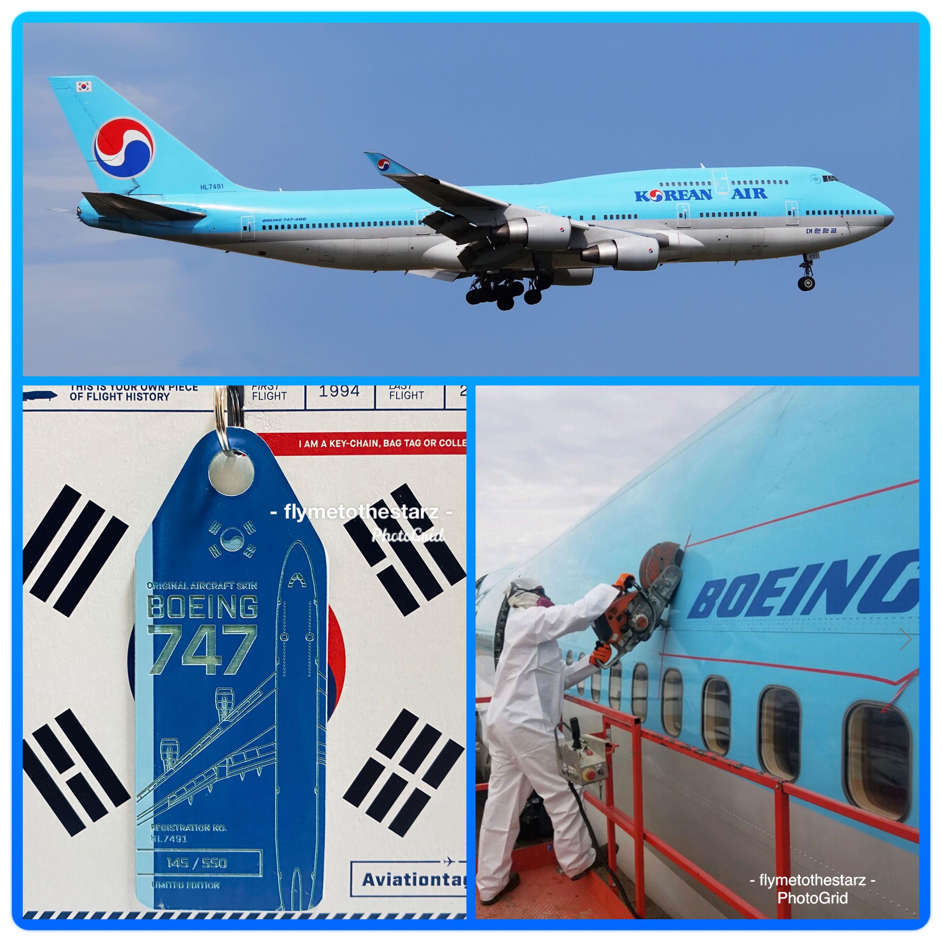 大韓航空 Plane Tags Boeing747-