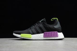 Nmd r1 black purple neon on sale