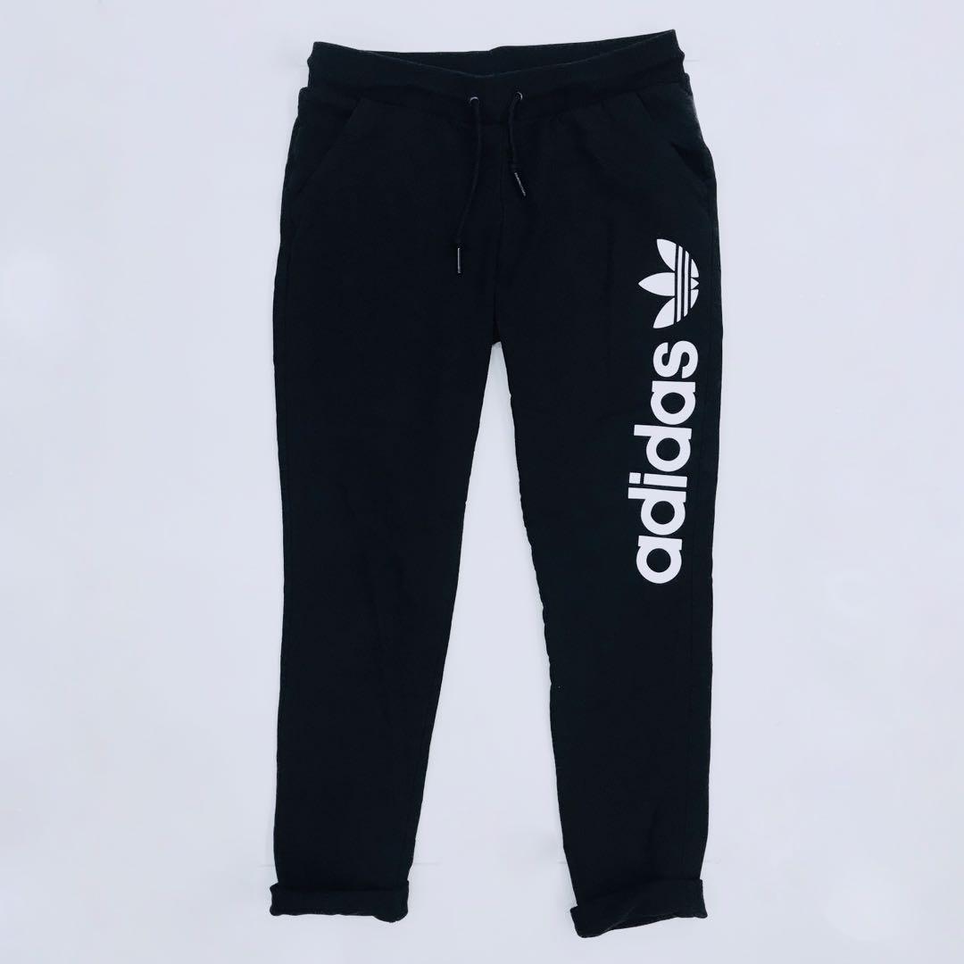 adidas trefoil joggers grey